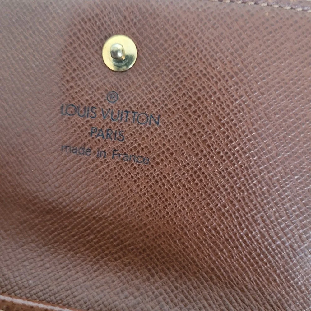 Louis Vuitton Monogram Portefeuille Elise Trifold Wallet Brown SP0051 Vintage